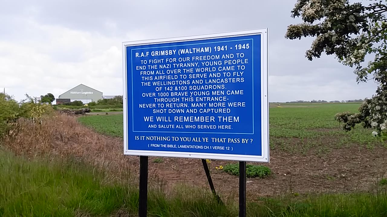 RAF Grimsby (Waltham) entrance sign