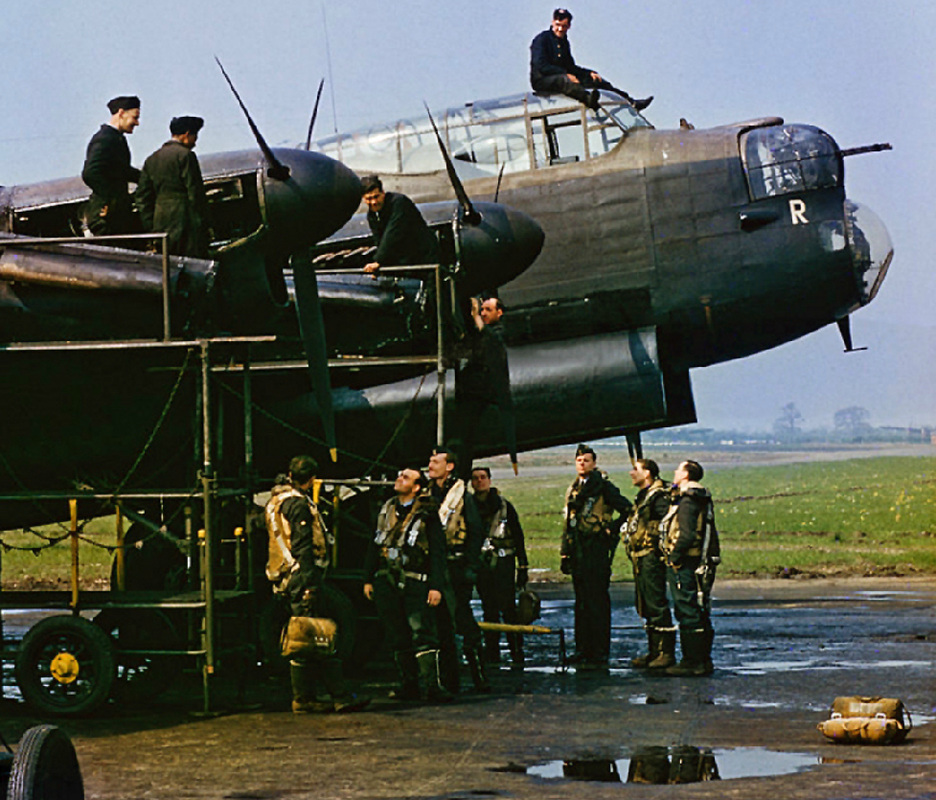 Colour photo of WW2 Lancaster