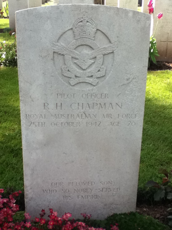 Grave of Robert Herbert Chapman RAAF in Torquay Cemetery.Picture