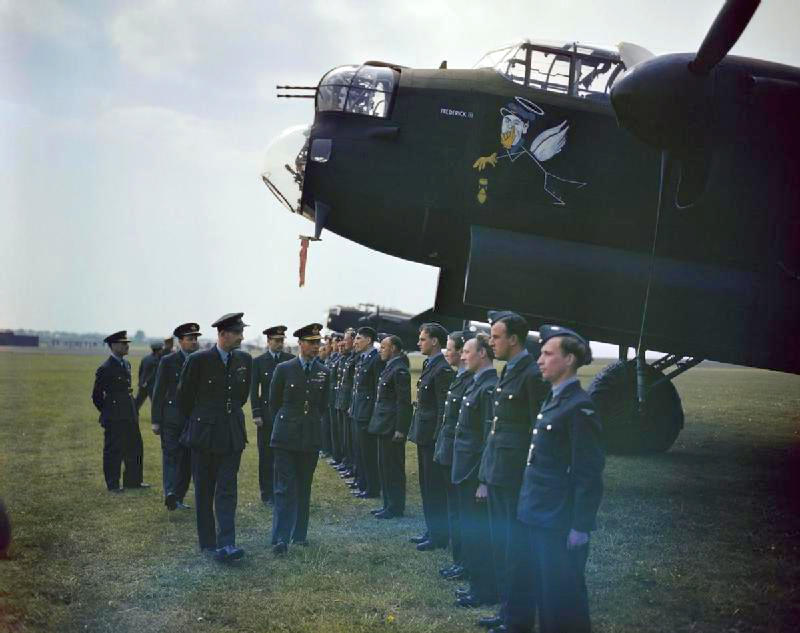 King George VI Lancaster inspection