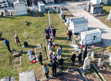 Aerial view of the ceremony