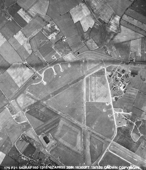 Aerial view of RAF Station Grimsby (Waltham) 
